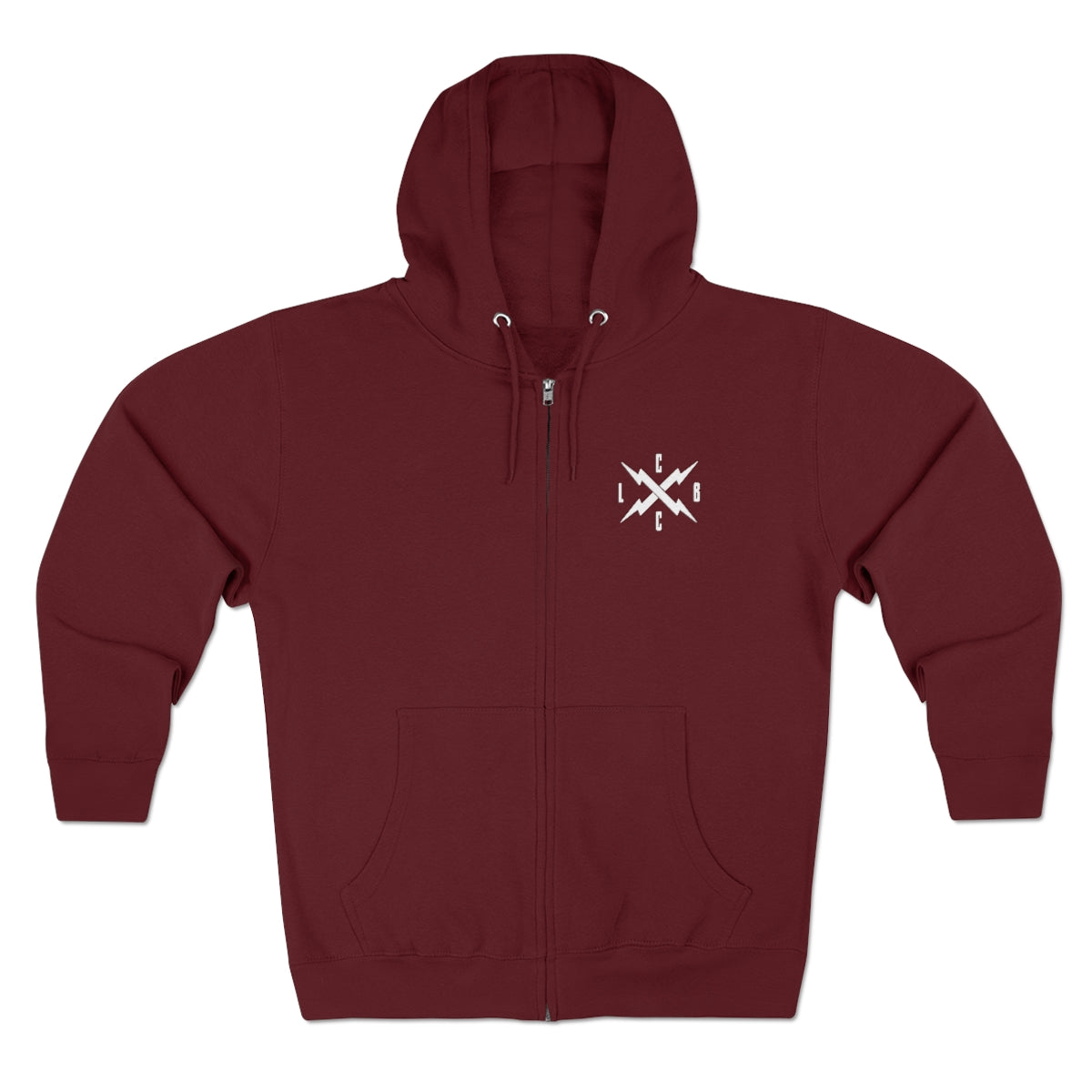 Bolt Zip Hoodie - Maroon