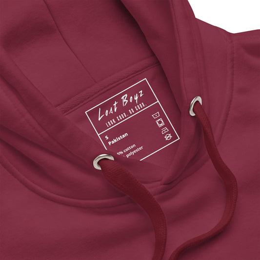 Gold Casual Hooded Sweatshirt - Maroon